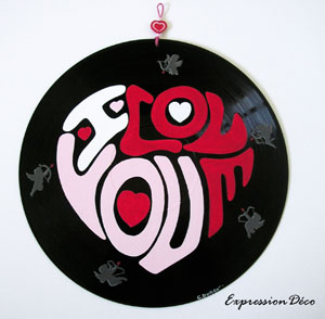 Vinyle déco "I Love You"